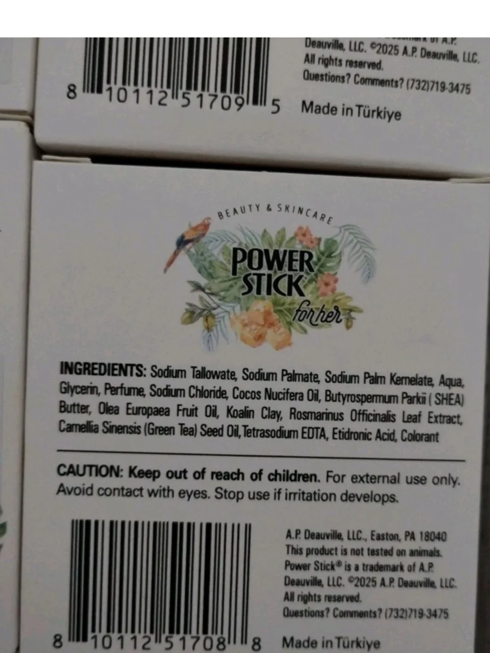 Power Stick for Her Moisturizing Bar Soap 4-Bar Set NWT